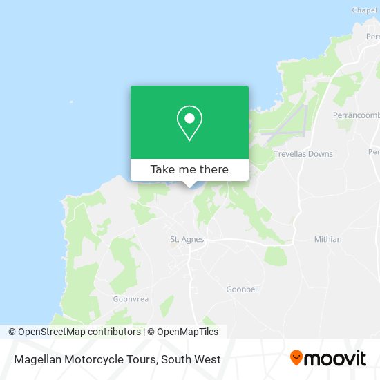 Magellan Motorcycle Tours map