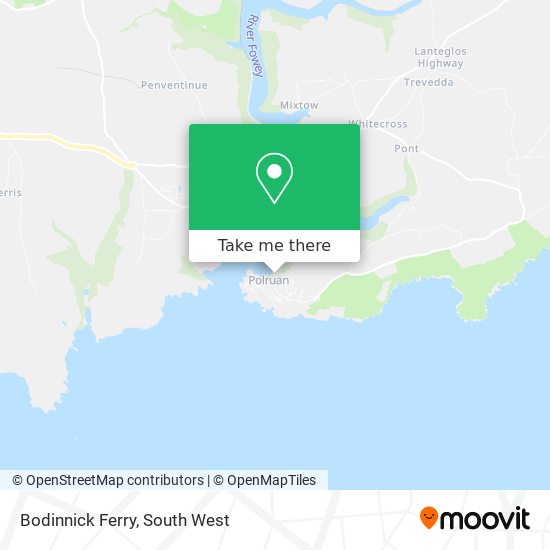 Bodinnick Ferry map