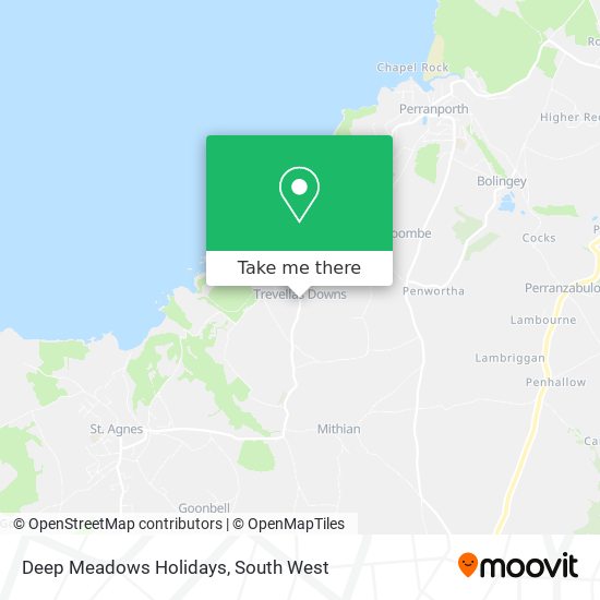 Deep Meadows Holidays map