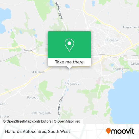 Halfords Autocentres map