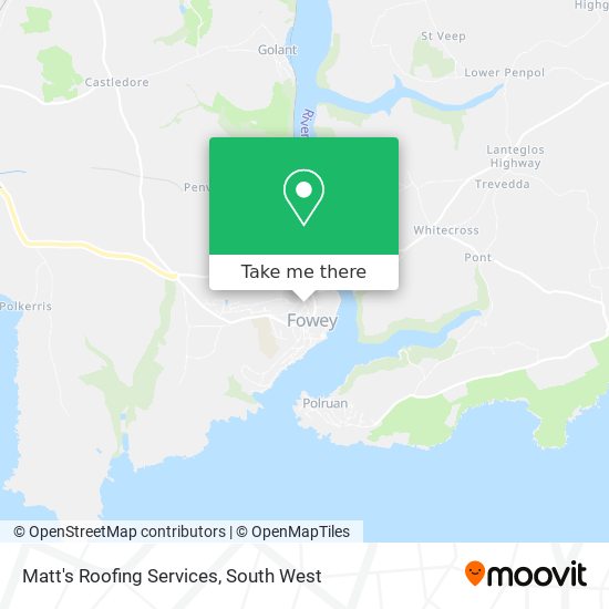 Matt's Roofing Services map