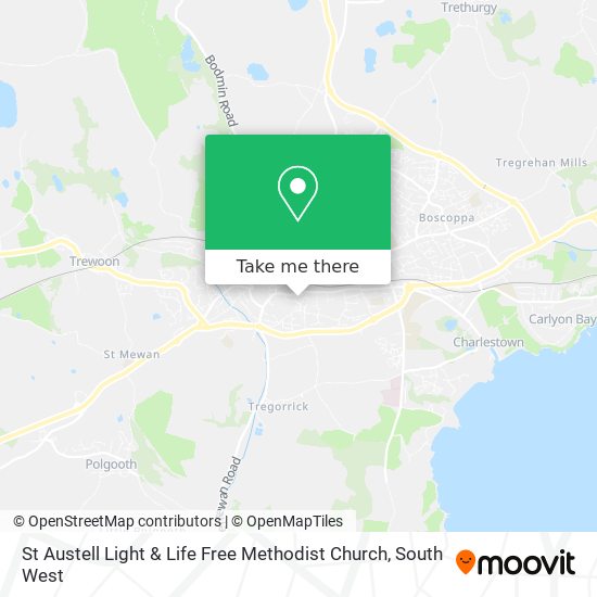 St Austell Light & Life Free Methodist Church map
