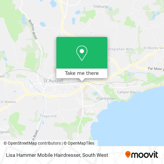 Lisa Hammer Mobile Hairdresser map