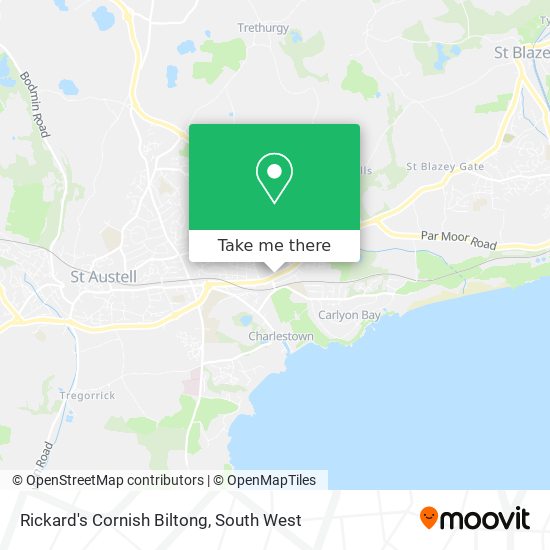 Rickard's Cornish Biltong map