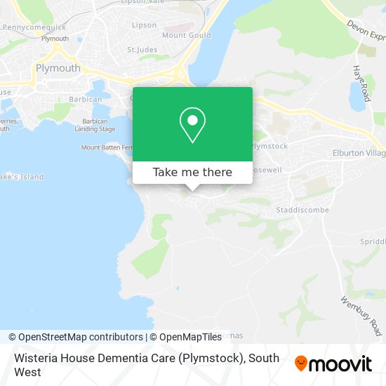 Wisteria House Dementia Care (Plymstock) map