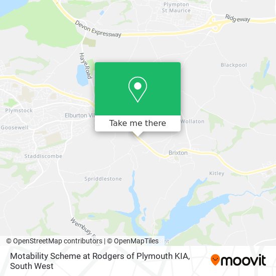 Motability Scheme at Rodgers of Plymouth KIA map