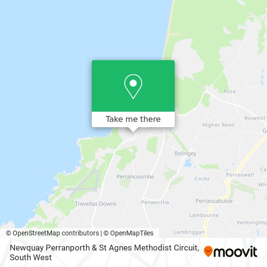 Newquay Perranporth & St Agnes Methodist Circuit map