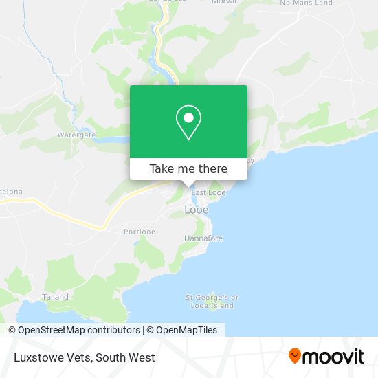 Luxstowe Vets map