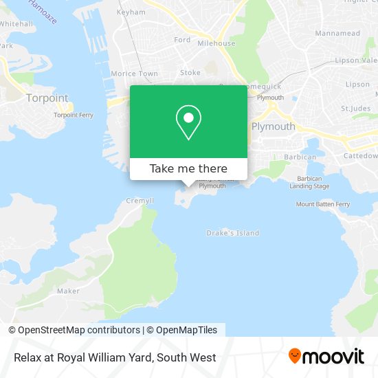 Relax at Royal William Yard map