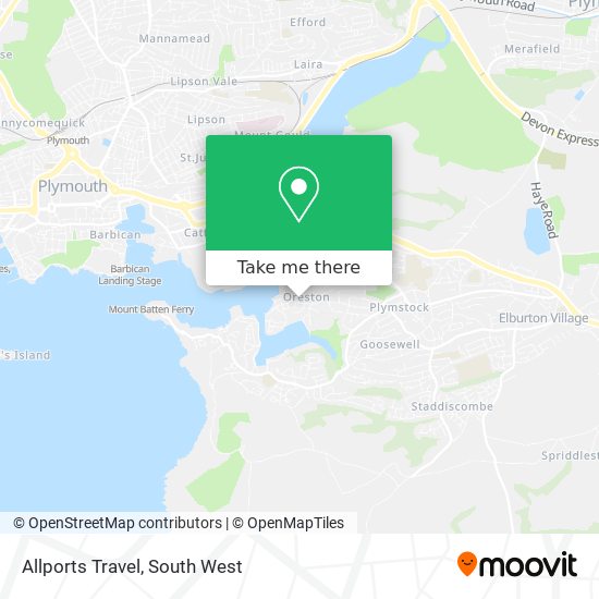Allports Travel map