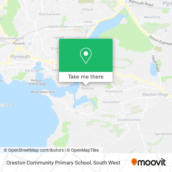 Oreston Community Primary School map