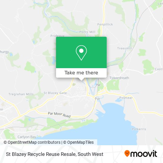 St Blazey Recycle Reuse Resale map