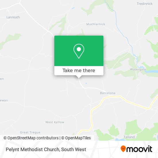 Pelynt Methodist Church map