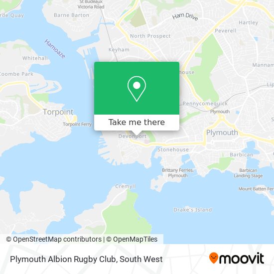 Plymouth Albion Rugby Club map
