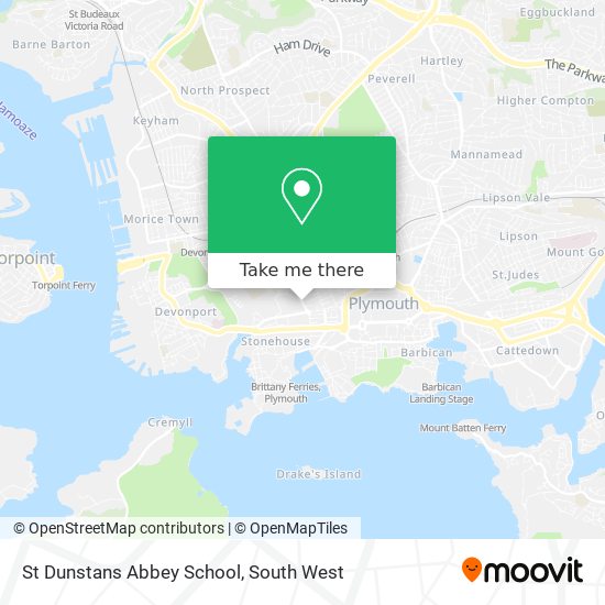 St Dunstans Abbey School map