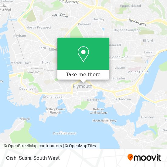 Oishi Sushi map