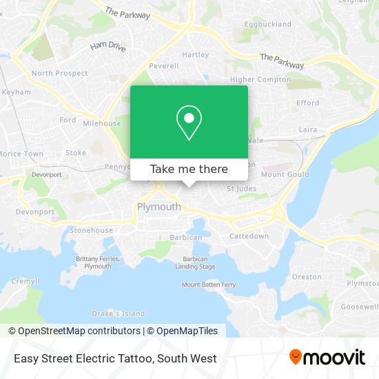 Easy Street Electric Tattoo map