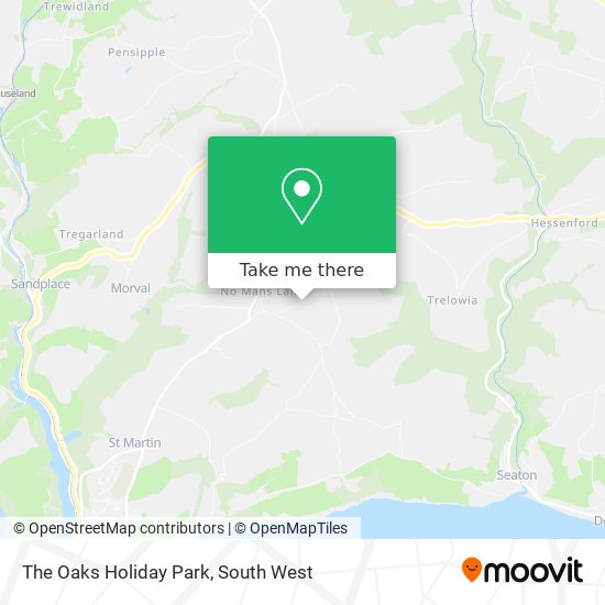 The Oaks Holiday Park map