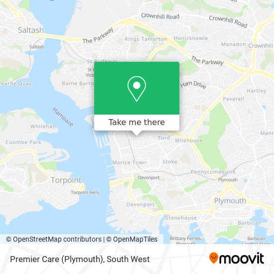 Premier Care (Plymouth) map