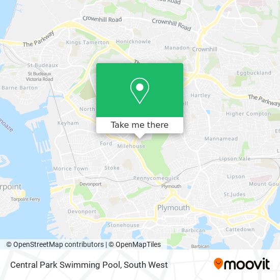 Central Park Swimming Pool map