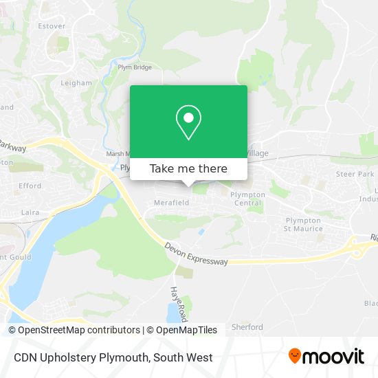 CDN Upholstery Plymouth map