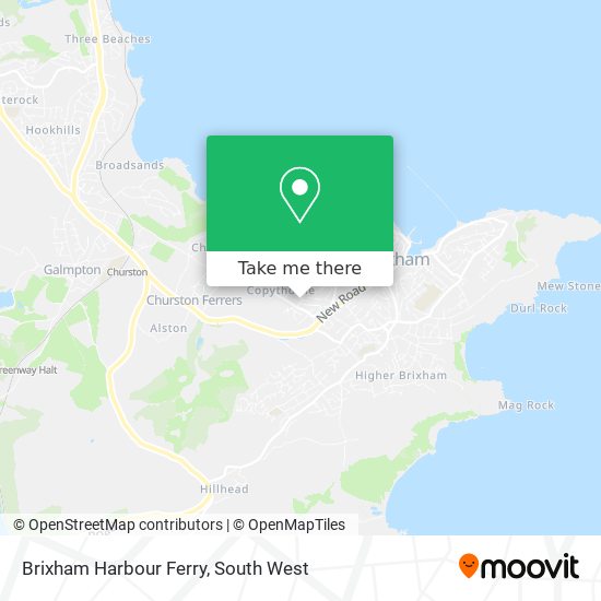 Brixham Harbour Ferry map