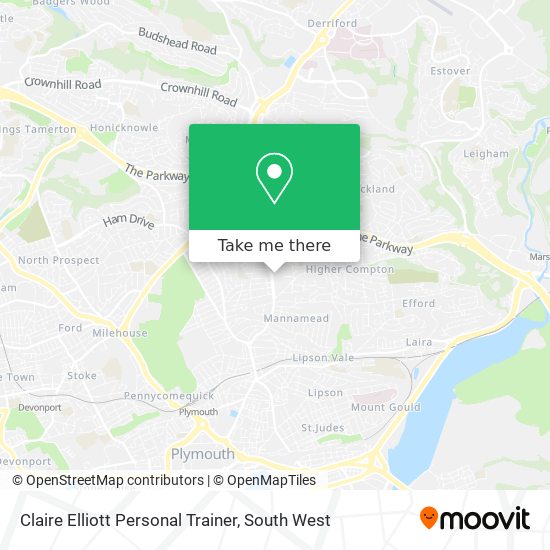 Claire Elliott Personal Trainer map