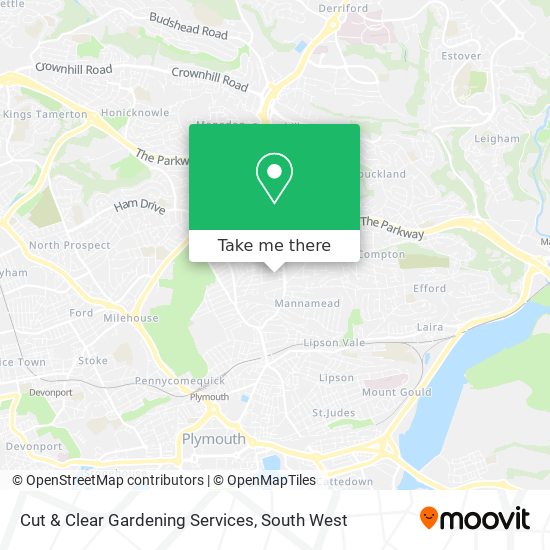 Cut & Clear Gardening Services map