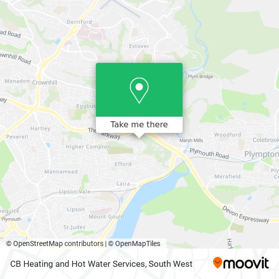 CB Heating and Hot Water Services map