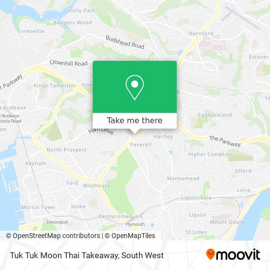 Tuk Tuk Moon Thai Takeaway map