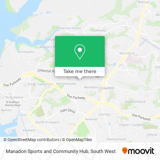 Manadon Sports and Community Hub map