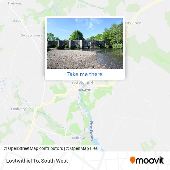Lostwithiel To map