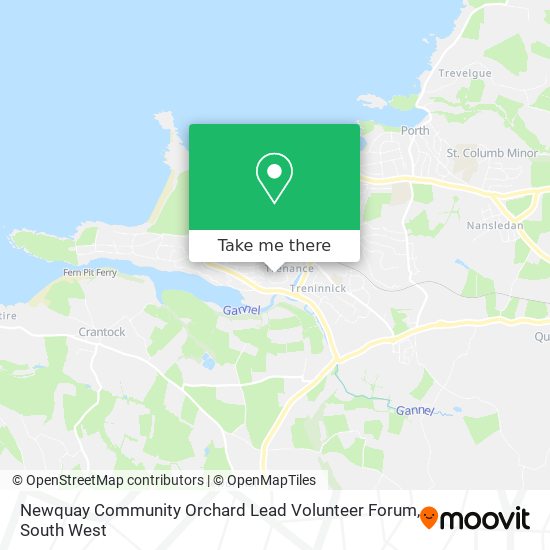 Newquay Community Orchard Lead Volunteer Forum map