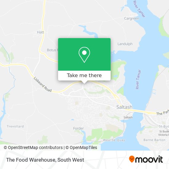 The Food Warehouse map