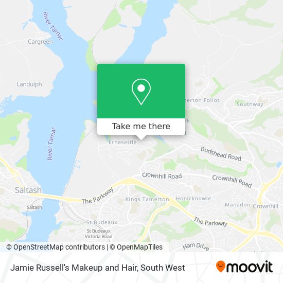 Jamie Russell's Makeup and Hair map
