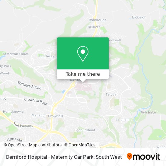 Derriford Hospital - Maternity Car Park map