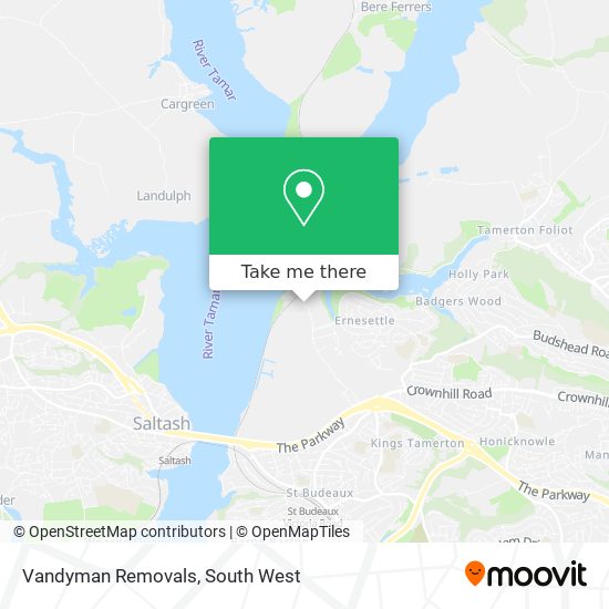 Vandyman Removals map