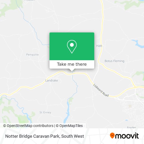 Notter Bridge Caravan Park map