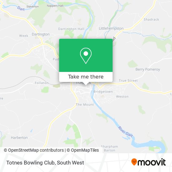 Totnes Bowling Club map