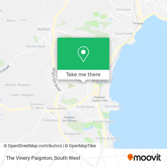 The Vinery Paignton map