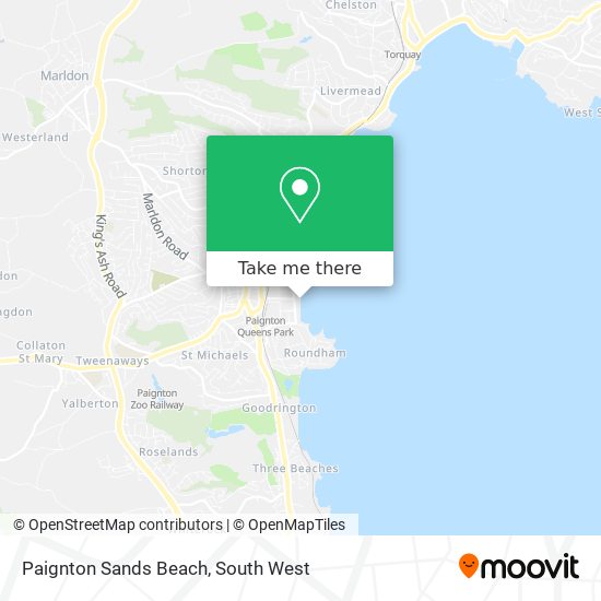 Paignton Sands Beach map