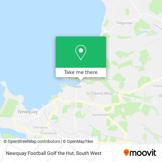 Newquay Football Golf the Hut map