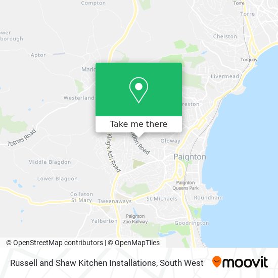 Russell and Shaw Kitchen Installations map