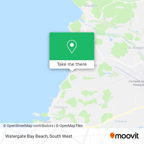 Watergate Bay Beach map