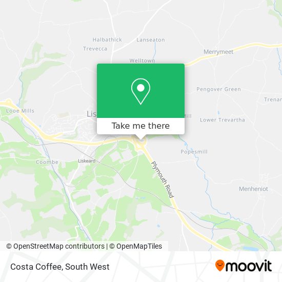 Costa Coffee map