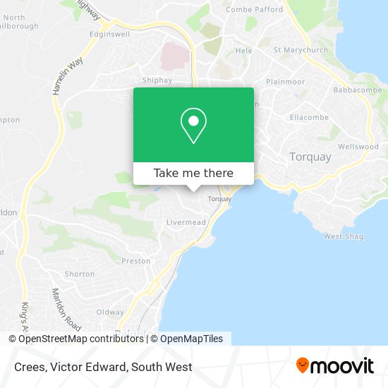 Crees, Victor Edward map
