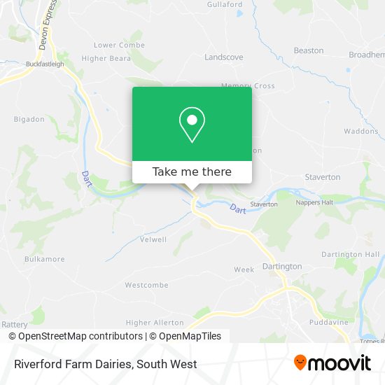 Riverford Farm Dairies map