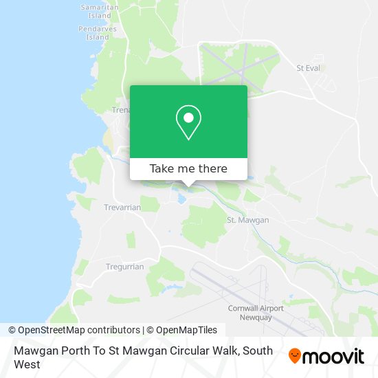 Mawgan Porth To St Mawgan Circular Walk map