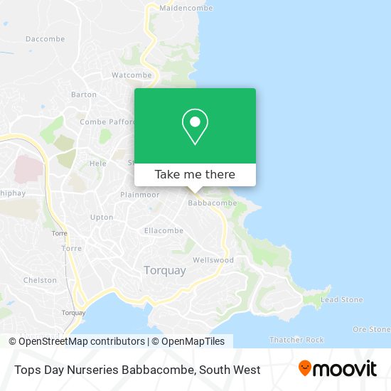 Tops Day Nurseries Babbacombe map