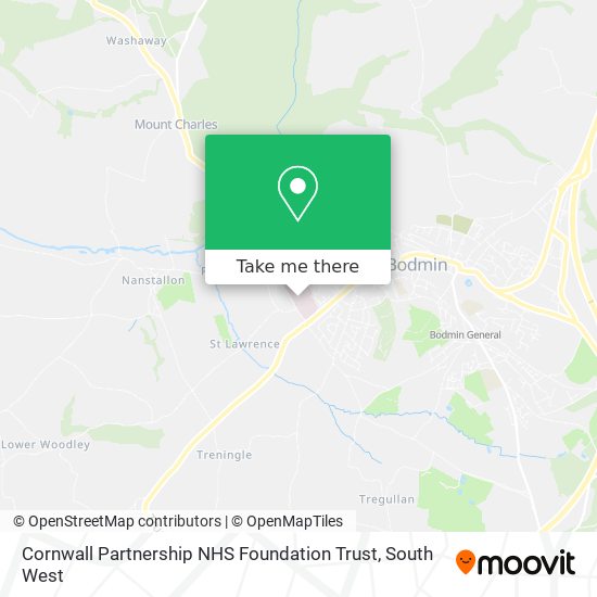 Cornwall Partnership NHS Foundation Trust map